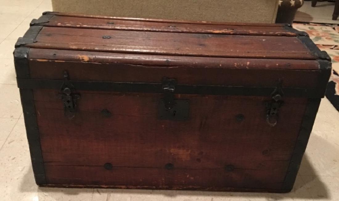 Antique Wooden Steamer Trunk (1 of 5)