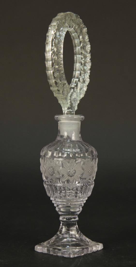 Art Deco Style Perfume Bottle Large Floral Stopper (1 of 6)