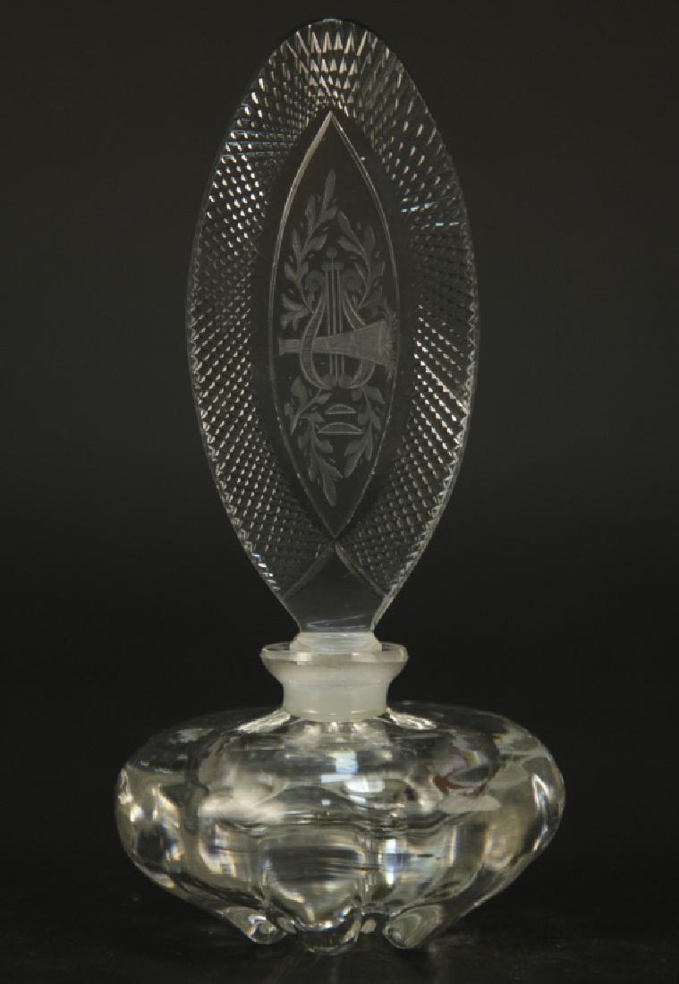 Antique Perfume Bottle Harp & Flute Design Stopper (1 of 6)