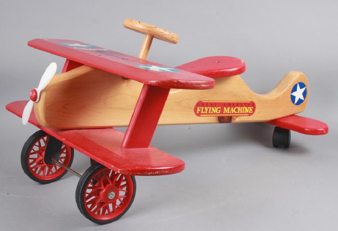 Vintage Great American Flying Machine Wooden Toy