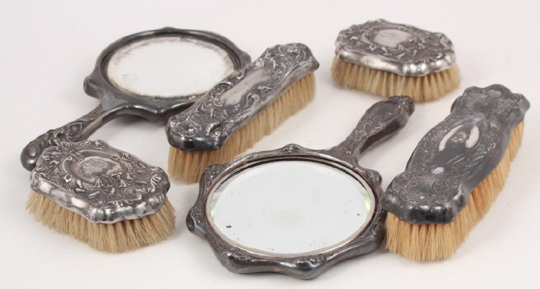 Antique Silver Plate Victorian Art Nouveau Vanity (1 of 11)