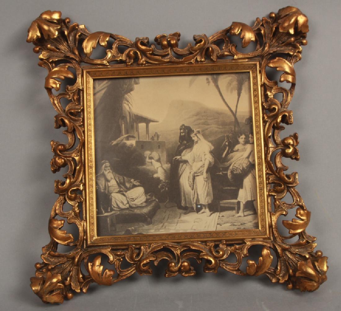 Antique Gilt Metal Ormolu Square Picture Frame (1 of 5)