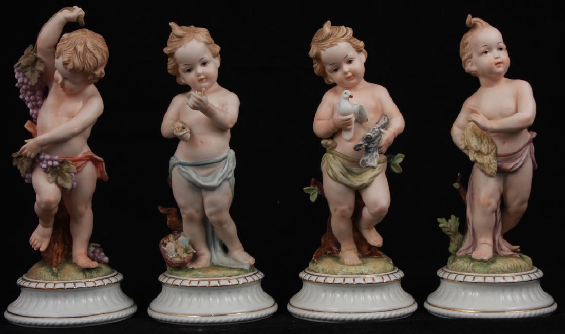 4 Bisque Putti / Cherub Four Seasons Figurines (1 of 9)