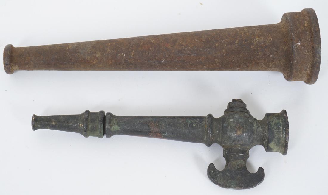 Two Antique Cast Iron Fire or Hose Nozzles (1 of 9)