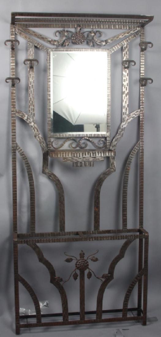 Arts + Crafts Style Hand Forged Iron Hall Rack (1 of 6)