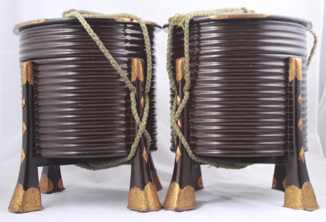 Pair of Japanese Black Lacquered Rice Containers (1 of 6)