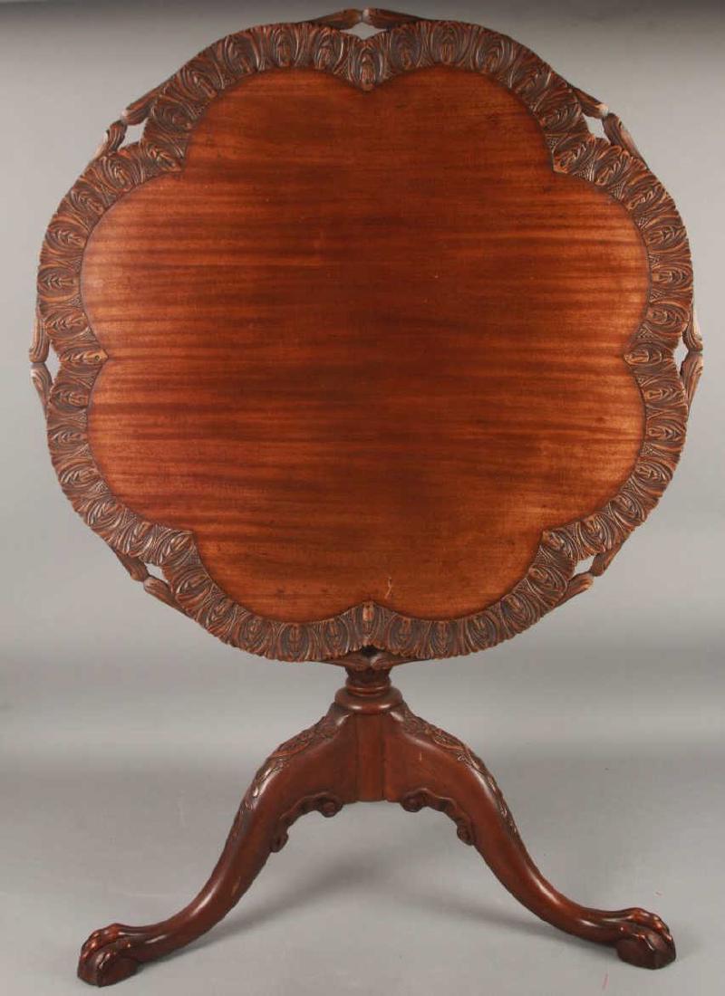 Chippendale Style Mahogany Flip Top Table (1 of 10)