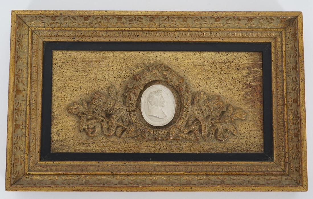 Italian Grand Tour Framed Plaster Plaque of Dante (1 of 5)