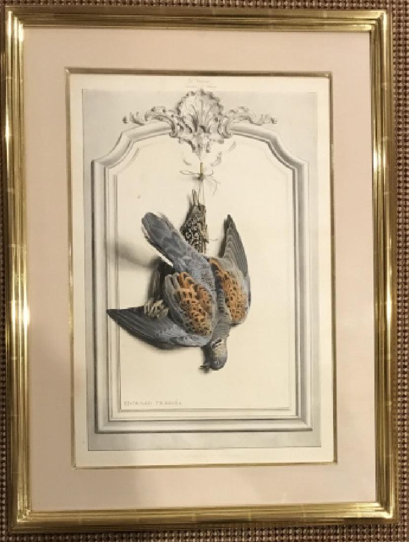 Antique 19th C French Framed Print of Dead Game (1 of 2)