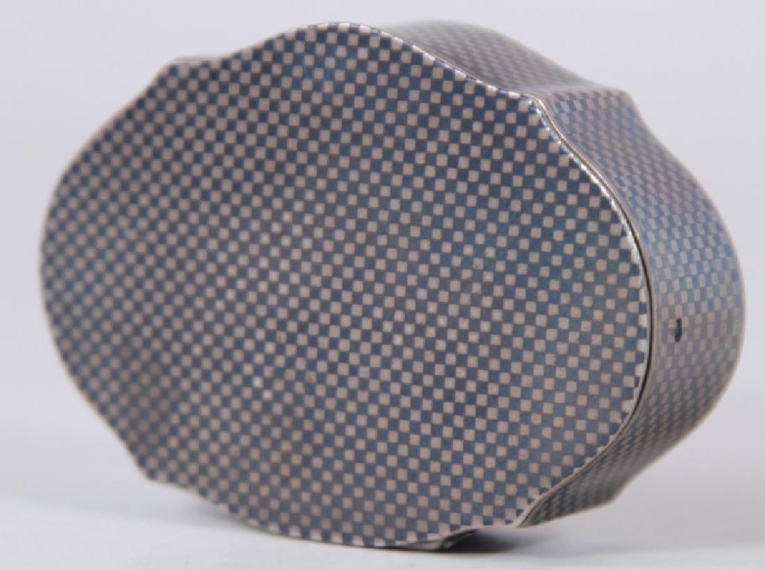 Antique 900 Silver Niello Enamel Snuff Pill Box (1 of 4)