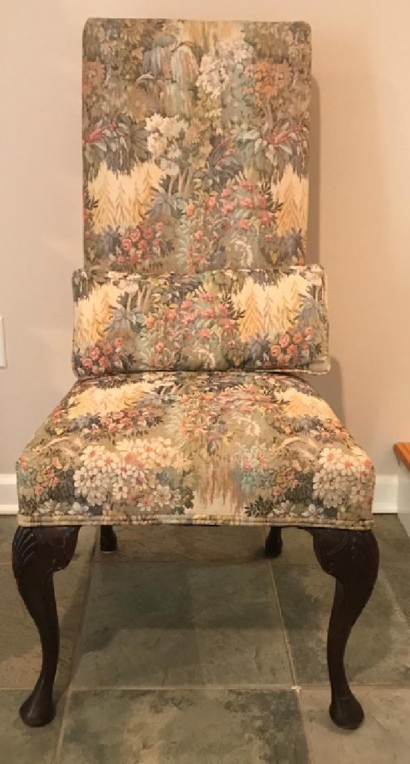 Queen Anne Style Tapestry Upholstered Side Chair