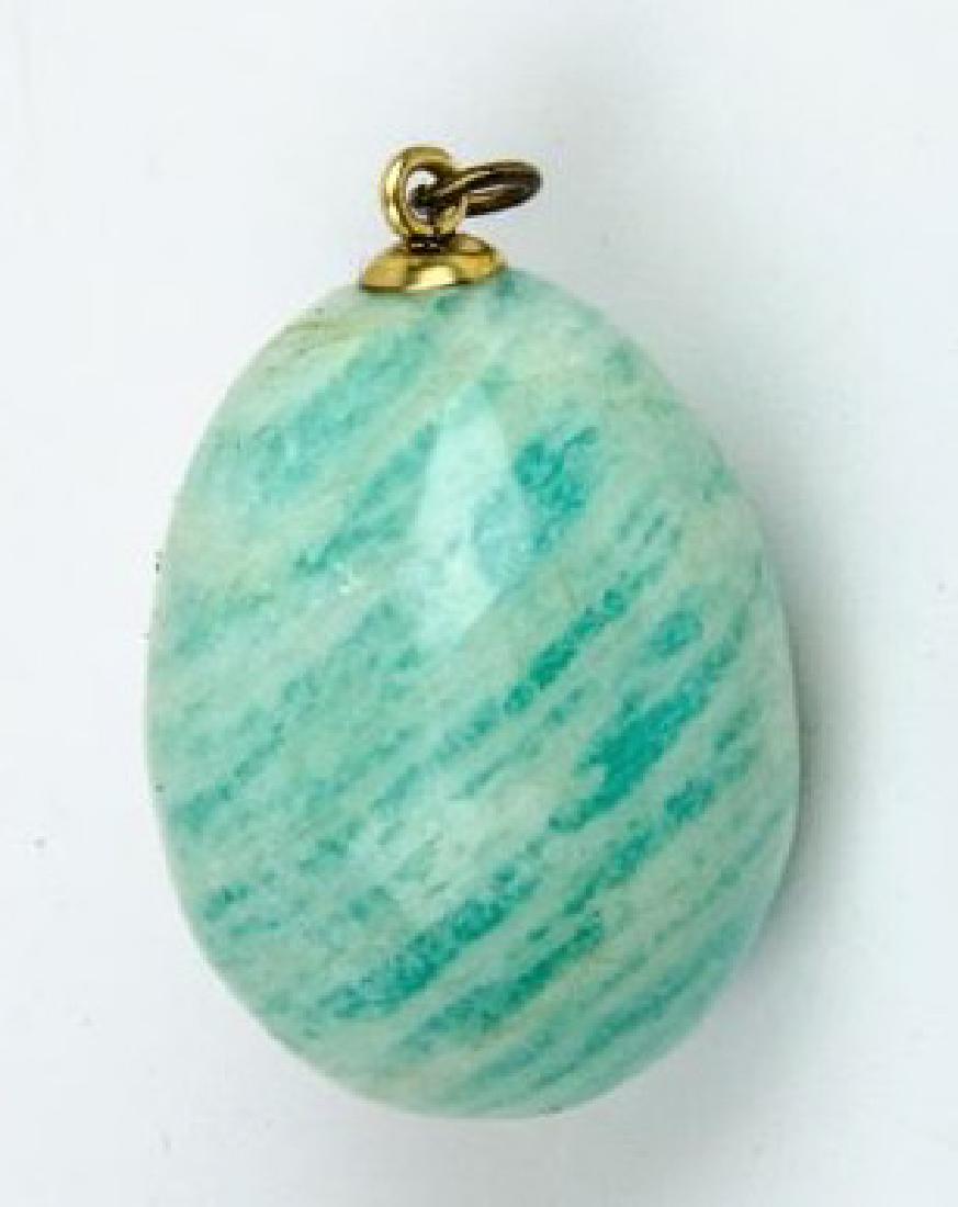 Antique Banded Opal Russian Egg Style Pendant (1 of 4)