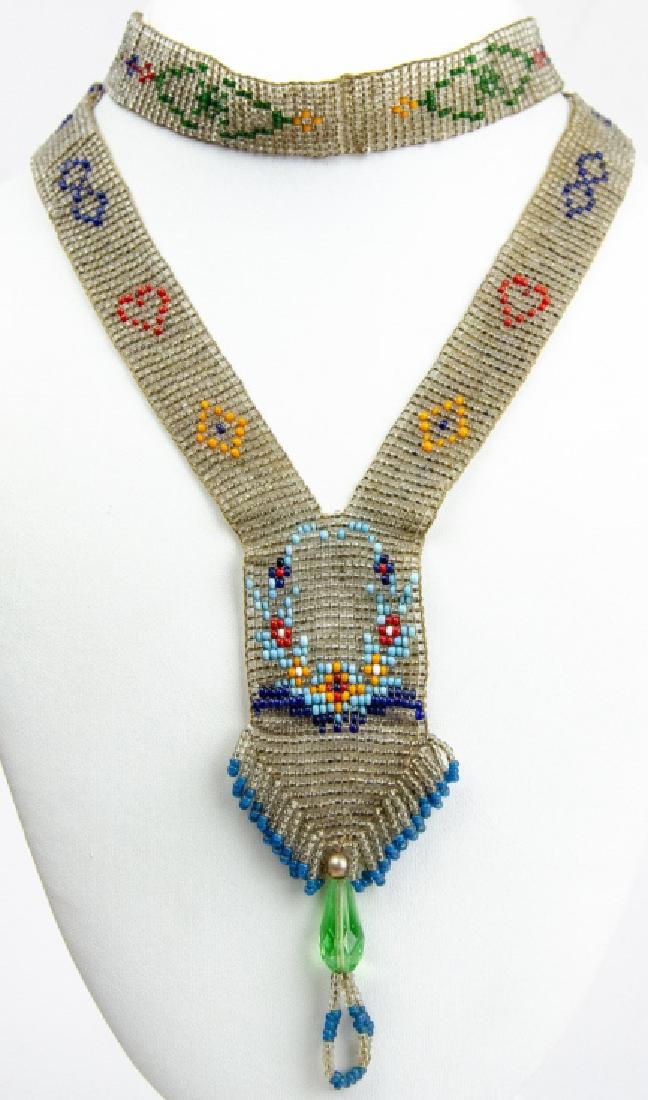 Art deco beaded necklace sale