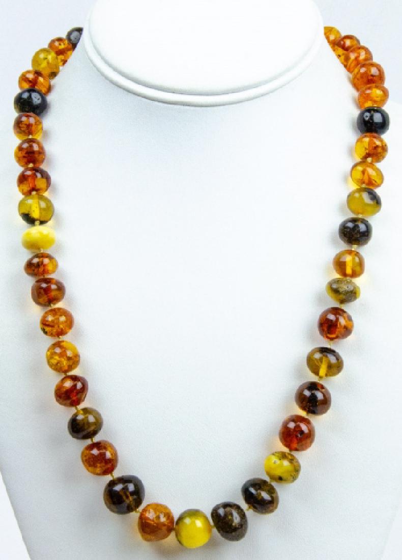 Estate Hand Knotted Amber Bead Necklace Strand (1 of 5)