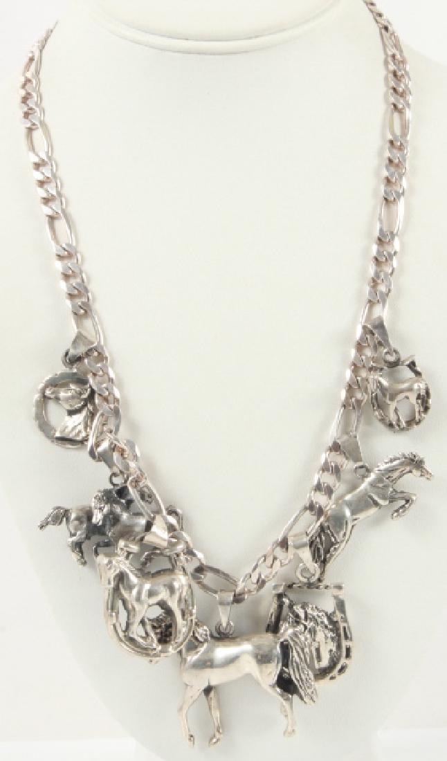 Vintage Sterling Silver Horse Charm Necklace (1 of 10)