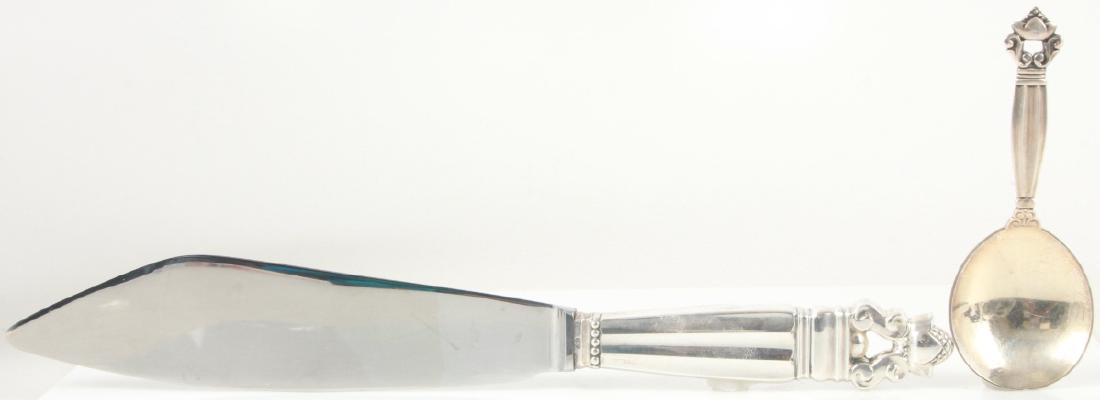 Sterling Silver Georg Jensen Cake Knife & Spoon (1 of 6)