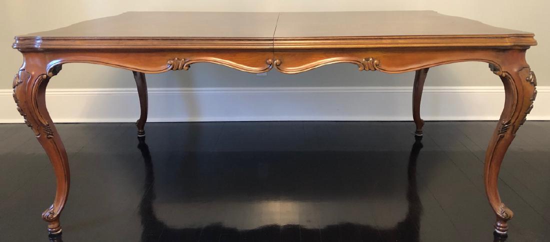 Queen Anne Burled and Carved Dining Table (1 of 9)