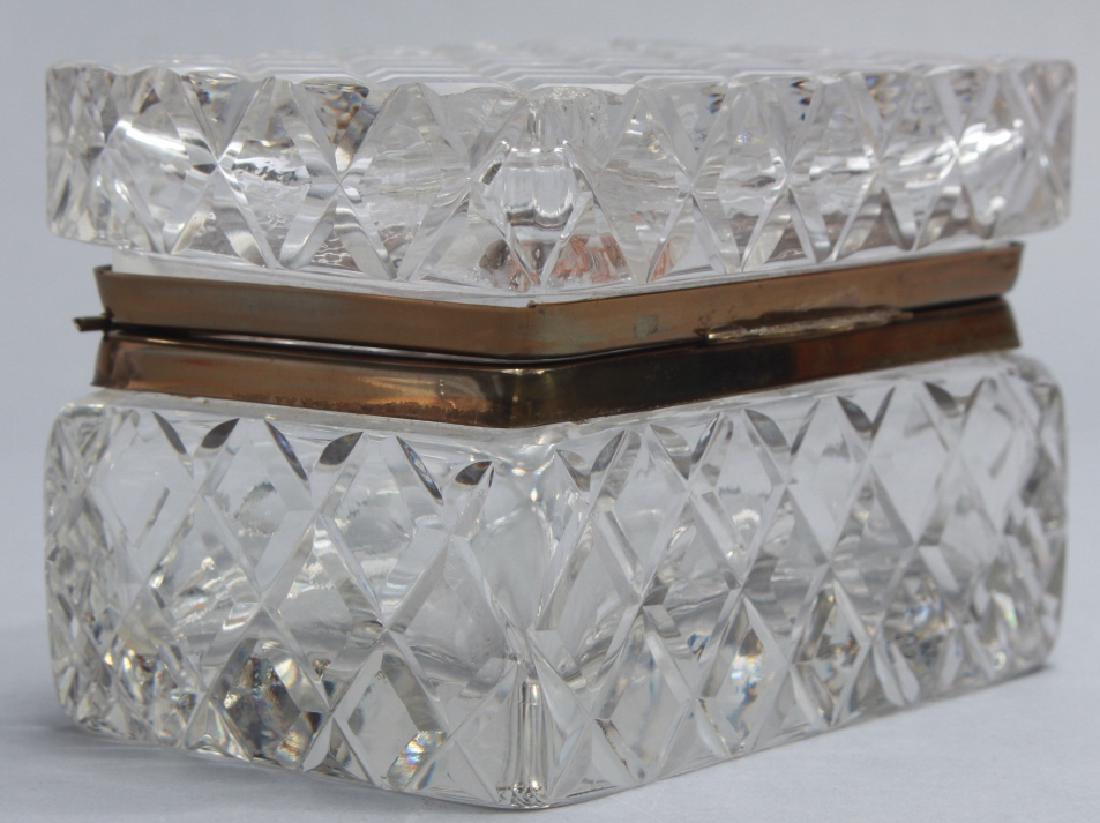 French Baccarat Style Cut Glass Jewelry Box (1 of 6)