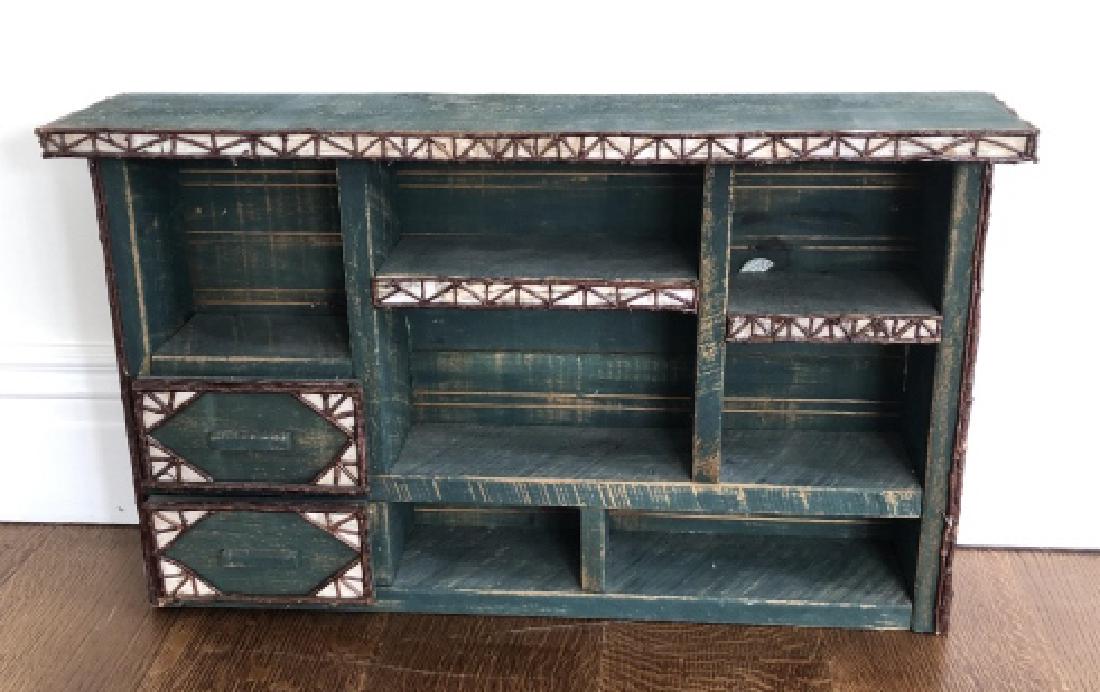 Adirondack Twig Style Painted Wall Shelf (1 of 3)