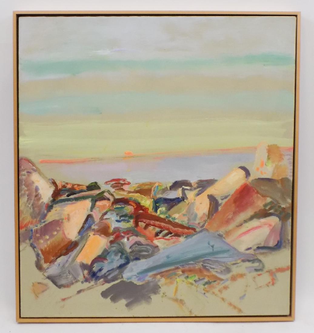 Steve Hanik Oil Painting Abstract Coastal Scene (1 of 8)