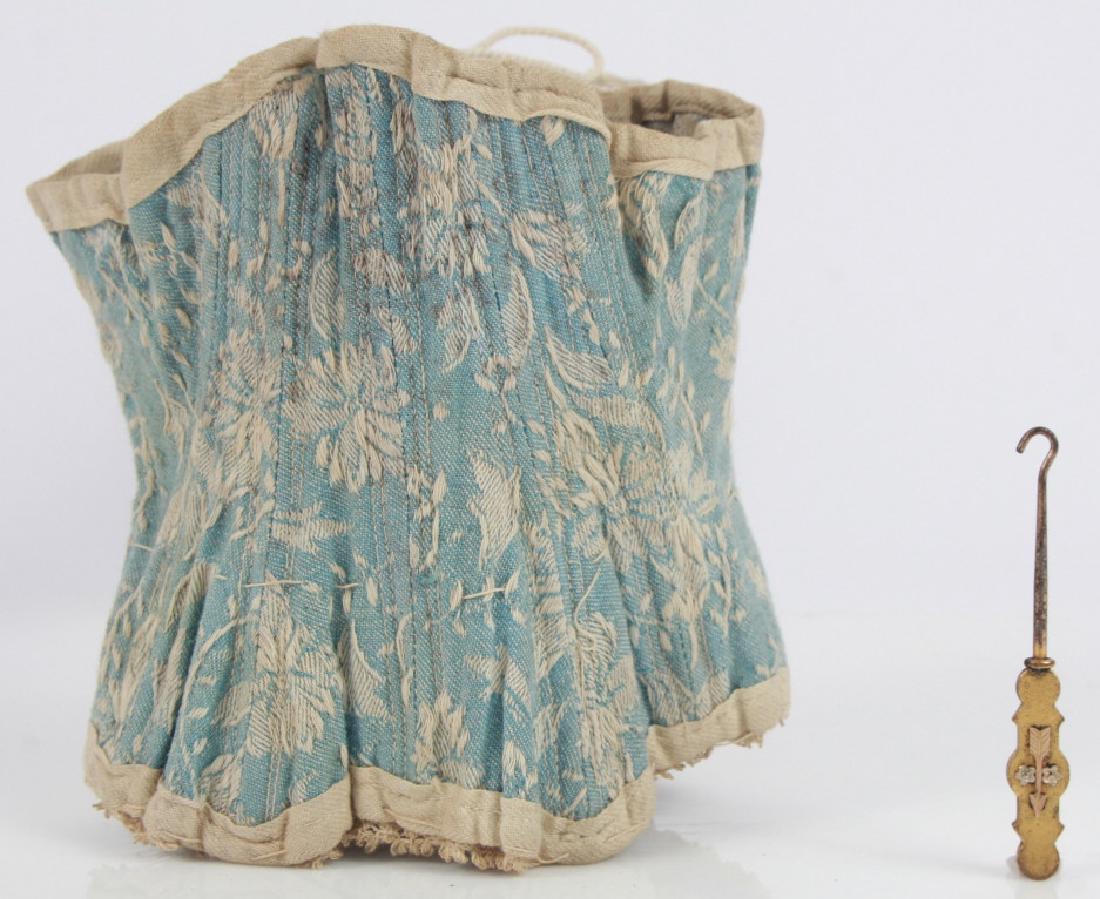 Antique French Fashion Doll Corset & Button Hook (1 of 4)