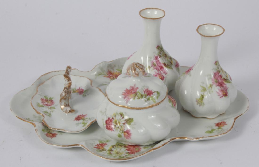 5 Piece French Limoges Porcelain Vanity Set (1 of 9)