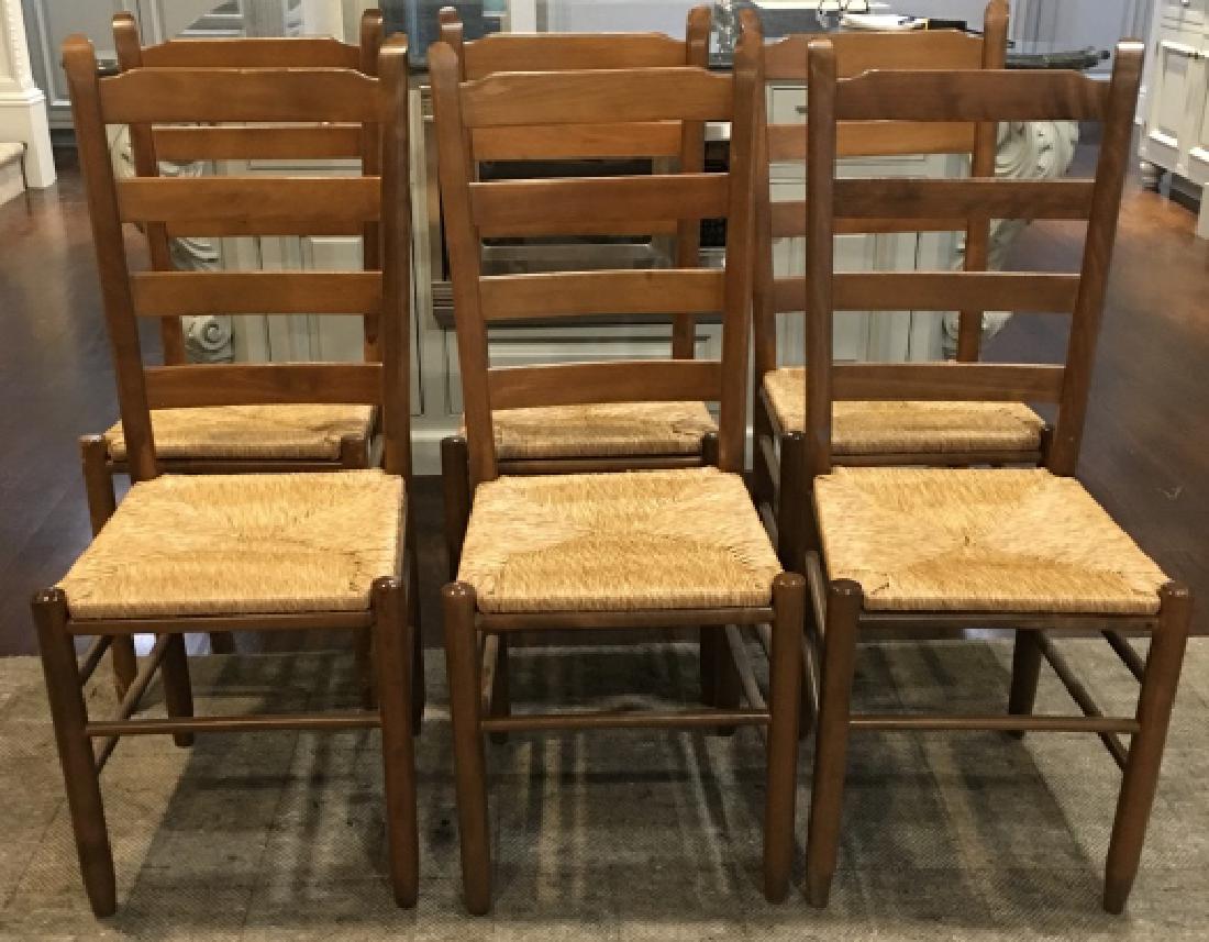 8 Ladder Back & Rush Seat Dining / Side Chairs