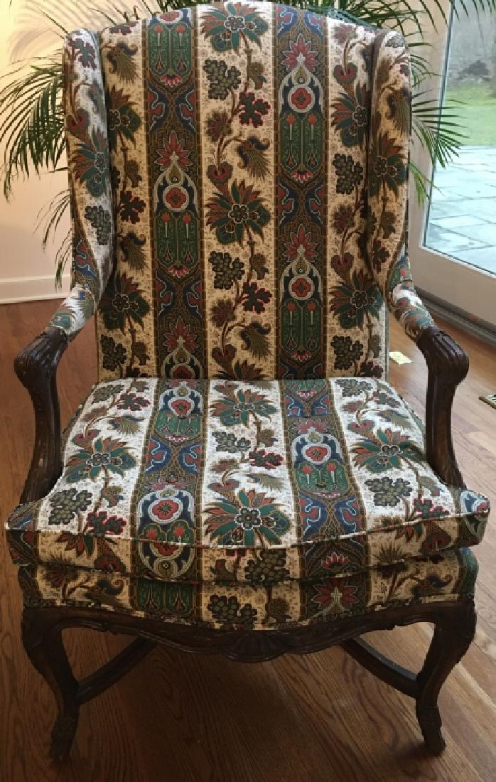English Georgian Style Wing Back Arm Chair (1 of 6)