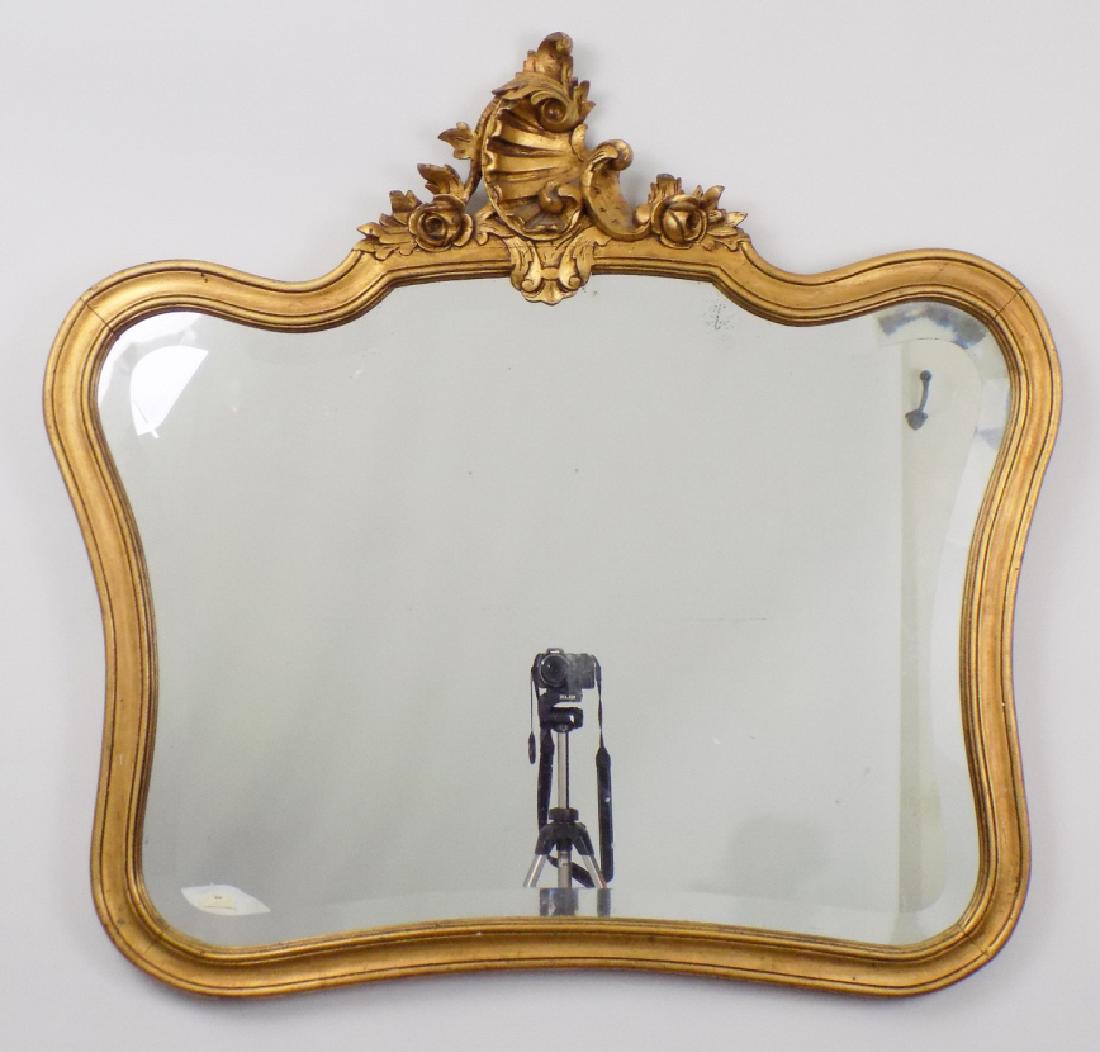 French Rococo Style Gilt & Beveled Mirror (1 of 5)