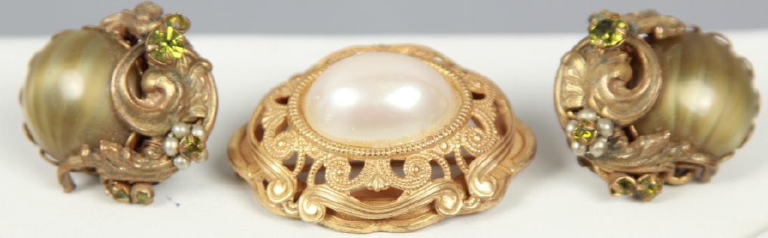 Vintage Miriam Haskell Earrings & Brooch (1 of 4)