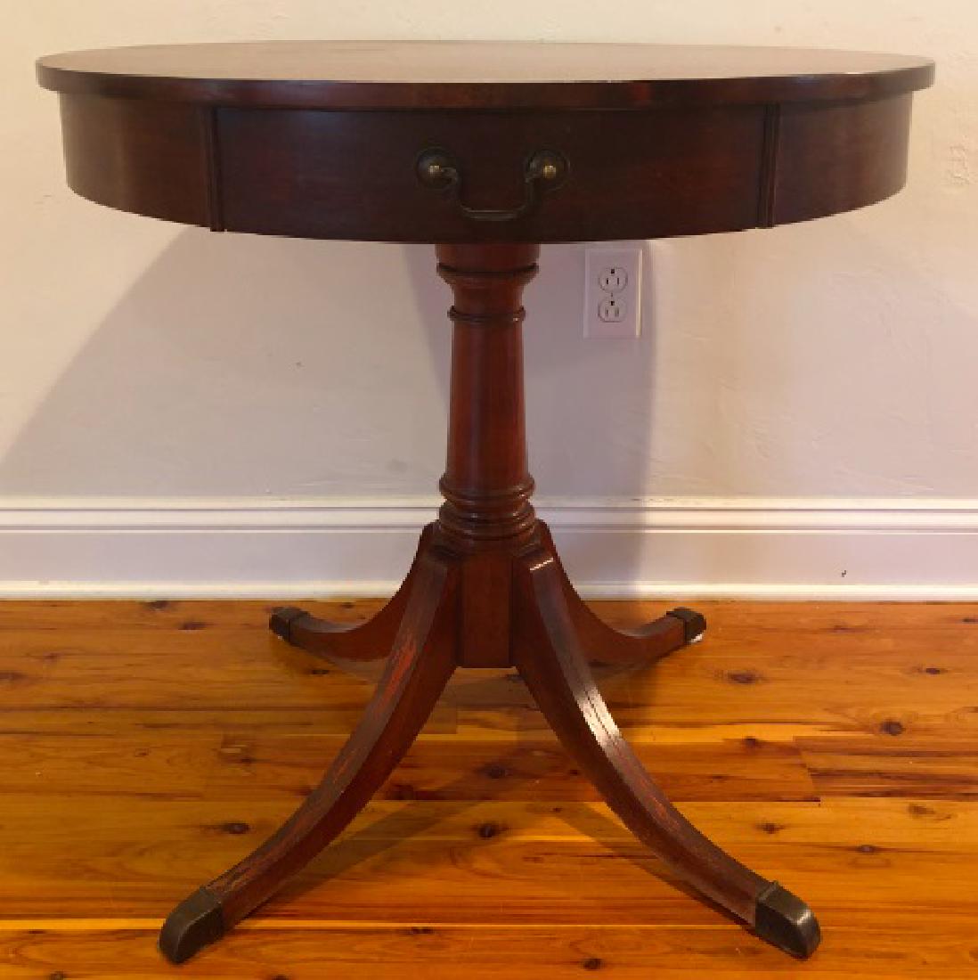 Mersman Mahogany Empire Round Pedestal Side Table