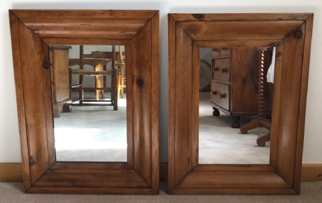2 American Country Style Pine Mirrors (1 of 2)