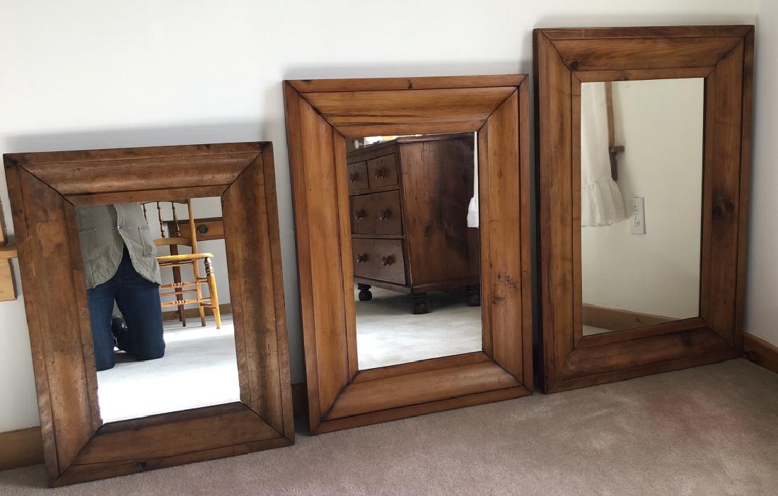 3 American Country Style Pine Mirrors (1 of 5)