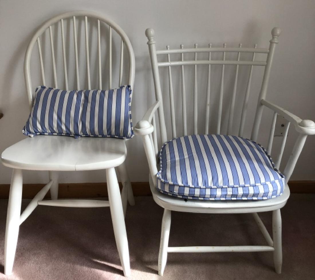 2 White Windsor Style Side & Arm Chairs (1 of 3)