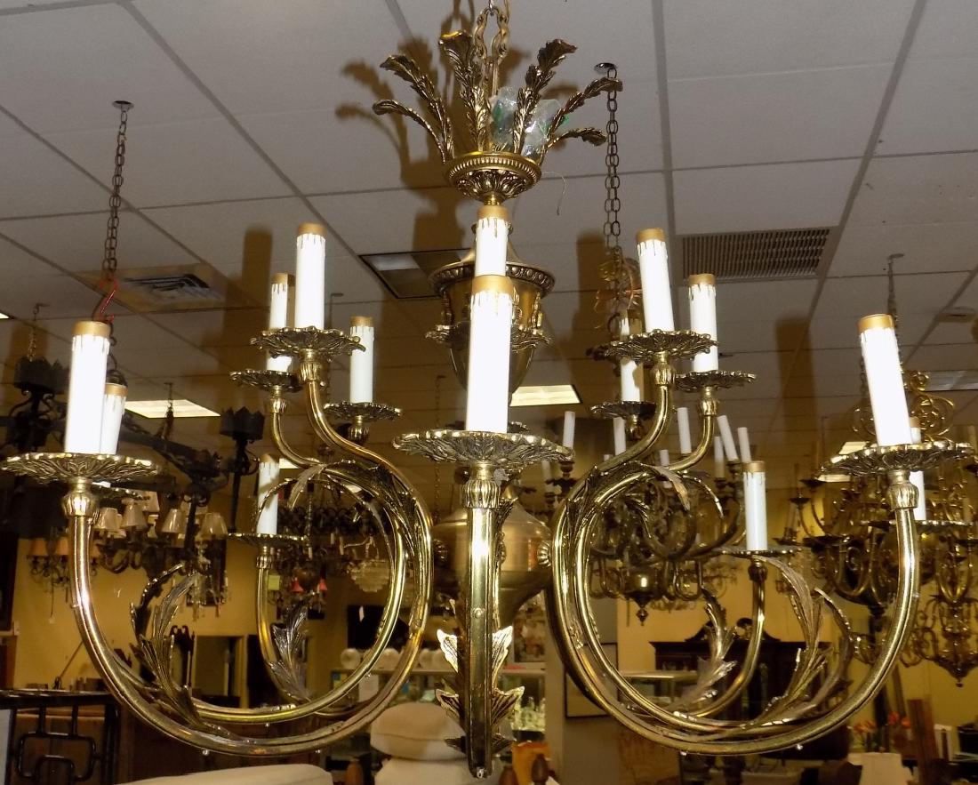 Rubbed Brass + Crystal Neo Classical Chandelier (1 of 4)