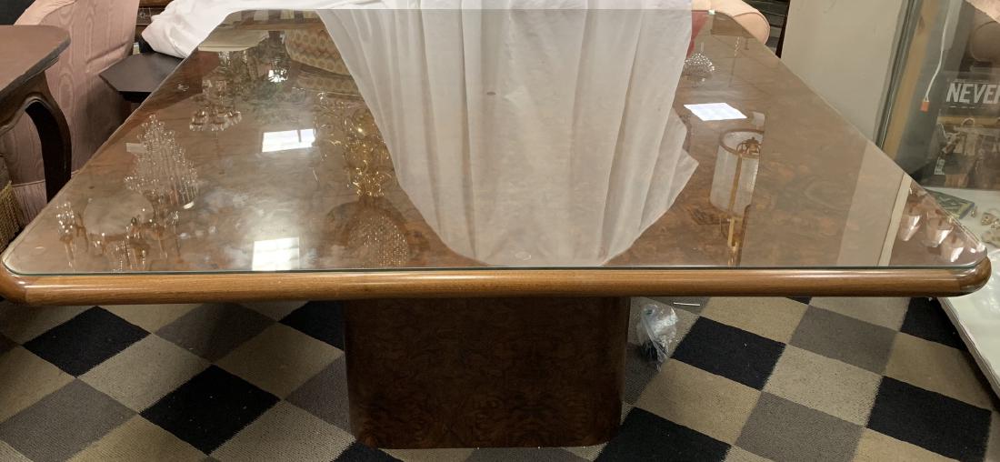 Custom Parsons Style Burled Wood Dining Table (1 of 6)