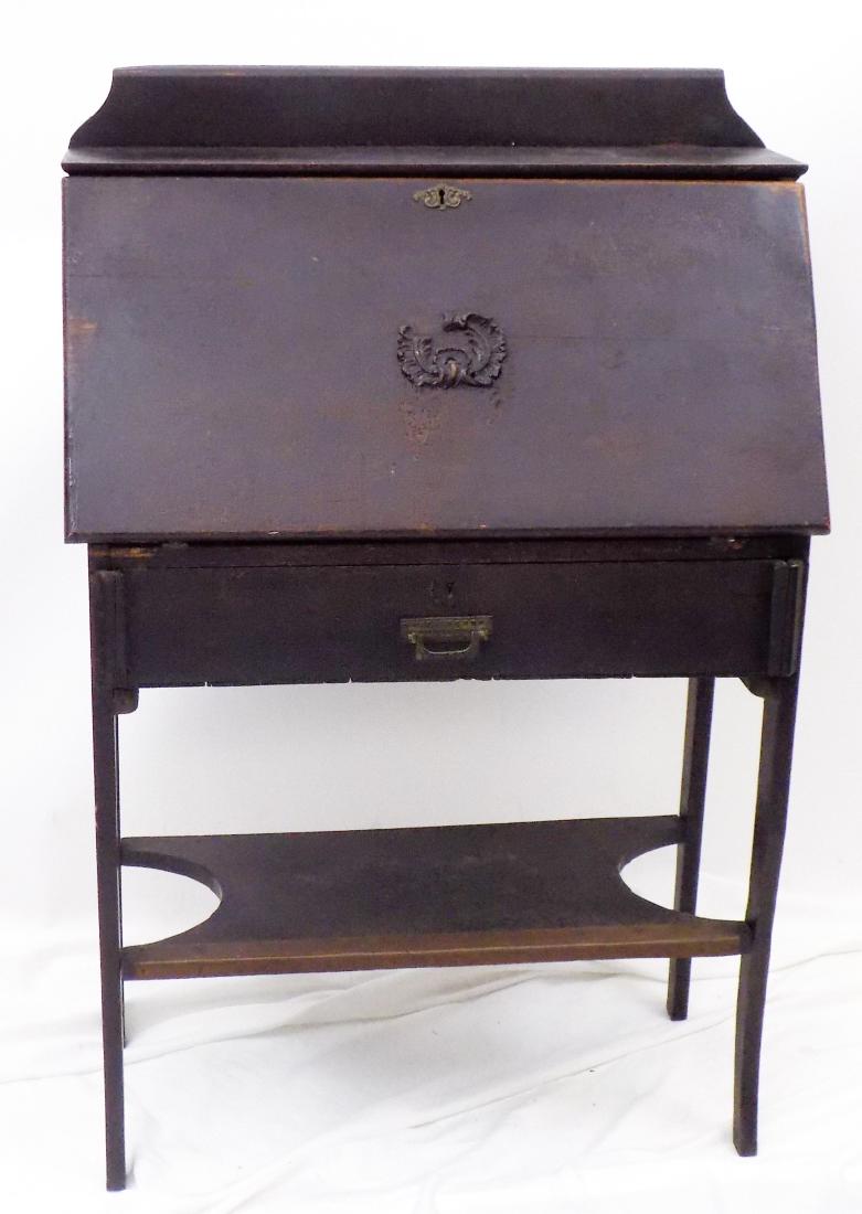 Antique Arts Crafts Small Scale Slant Top Desk