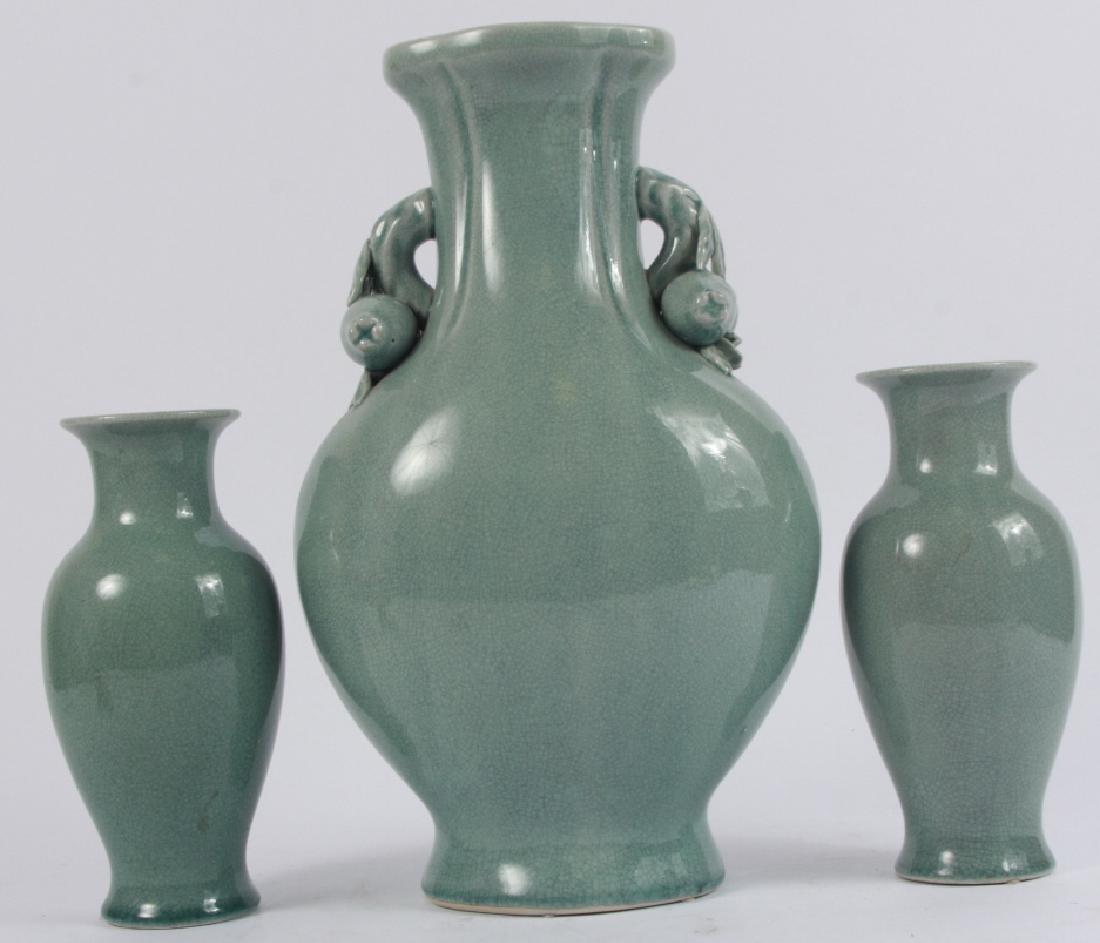 Collection of Celadon Pottery Decorative Objects (1 of 6)