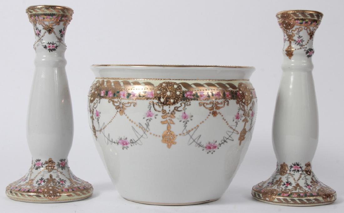 3 Nippon Porcelain Hand Painted Gilt Table Objects (1 of 11)