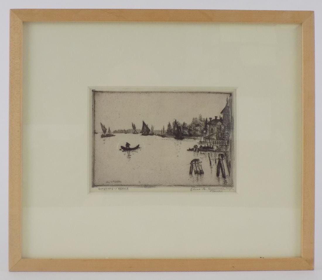 Elias Mandel Grossman Pencil Signed Etching Venice (1 of 8)