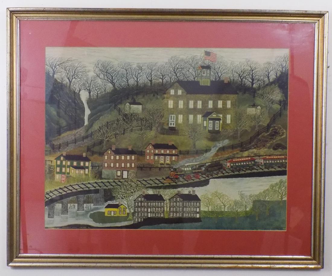 Joseph Pickett "New Hope" American Folk Art Print (1 of 6)