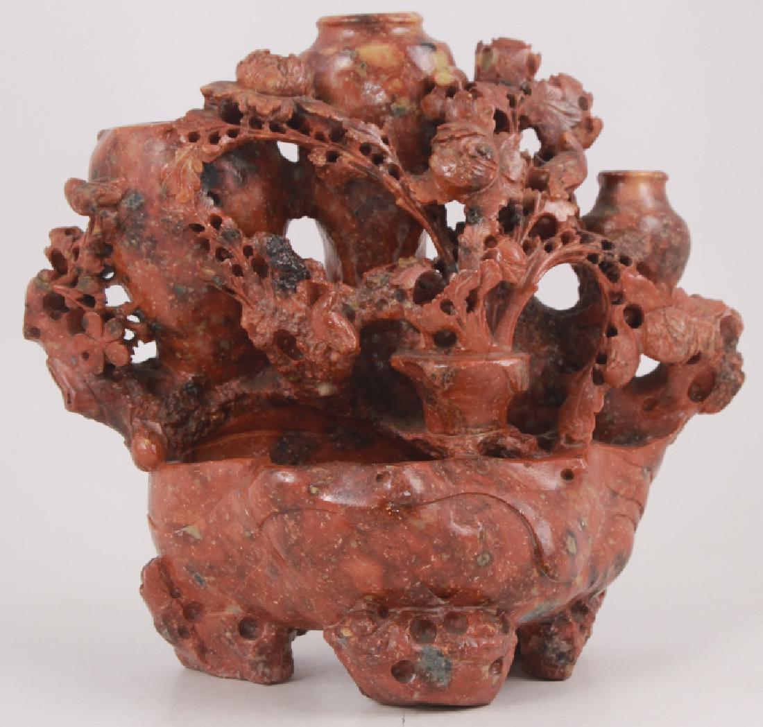 Large Chinese Hand Carved Hardstone Statue (1 of 5)