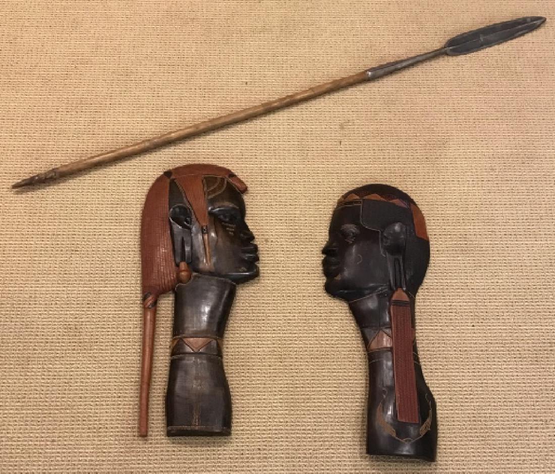 3 Piece Masai African Tribal Wall Art Pieces (1 of 7)