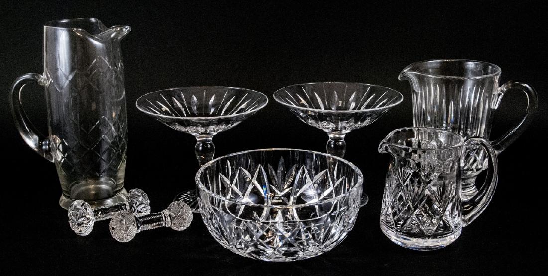 Lot 8 Crystal Serving Pieces (1 of 7)