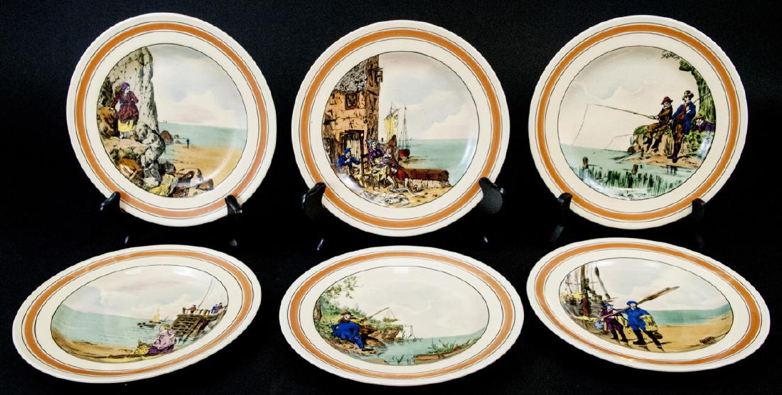 6 Mintons England Colonial Motif Lunch Plates (1 of 8)