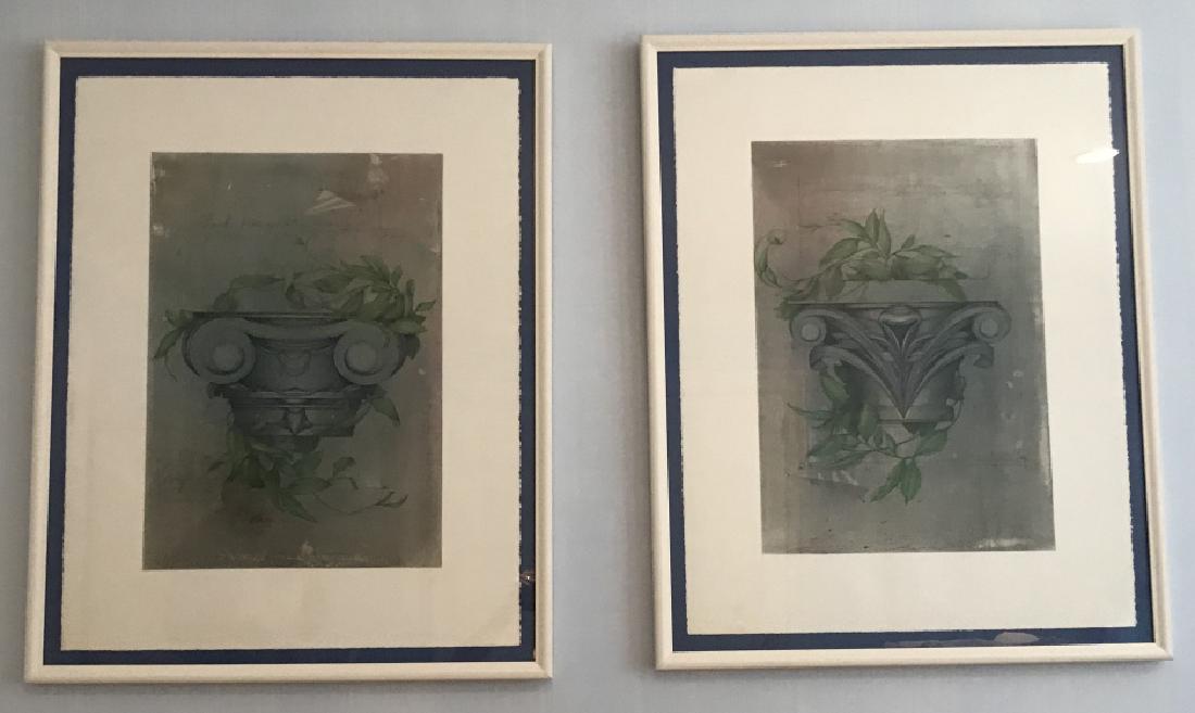 Pair Framed Prints of Corinthian Column Capitals (1 of 3)