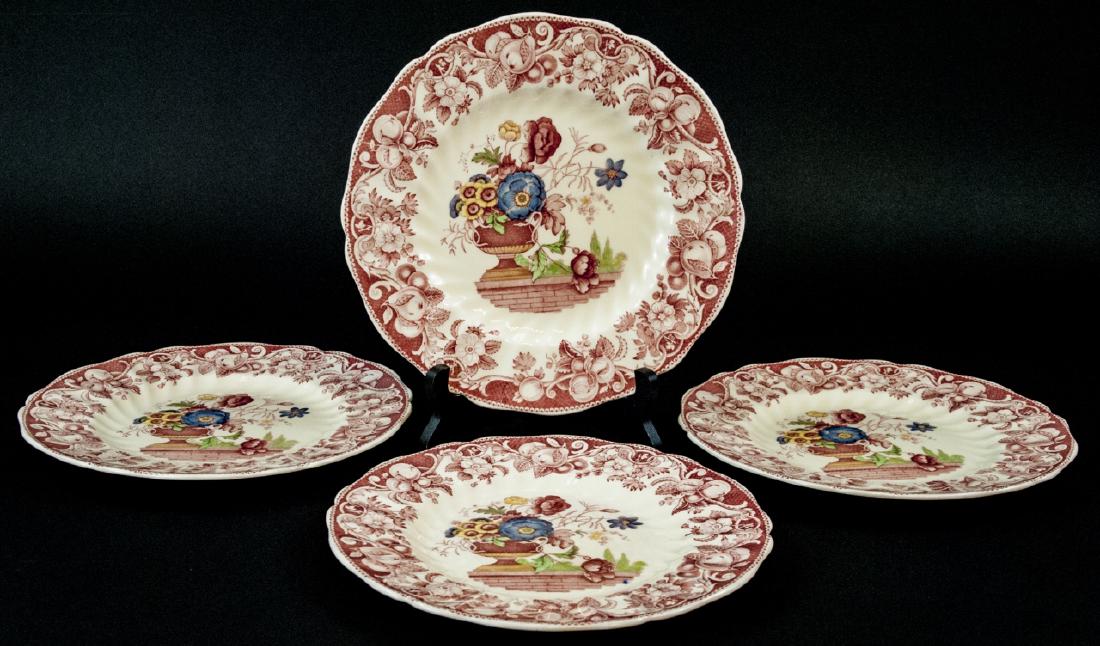 Four Antique Royal Doulton Pomeroy Dinner Plates (1 of 4)