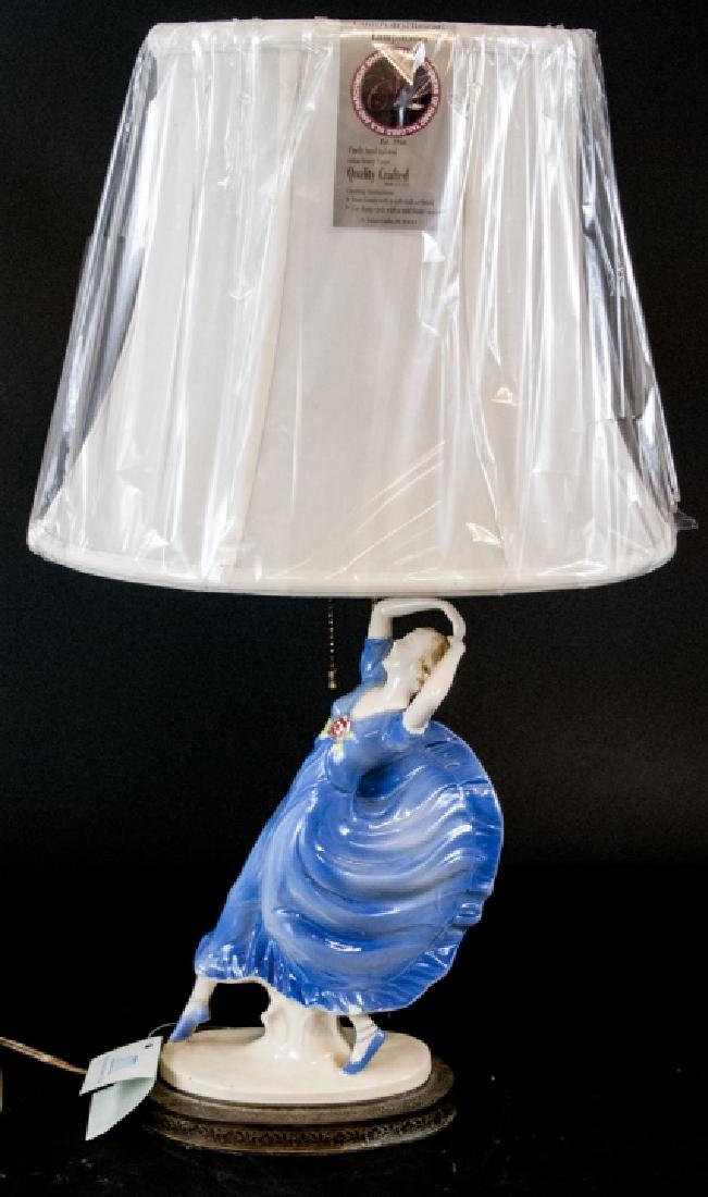 Vintage French Porcelain Dancer Table Lamp (1 of 6)