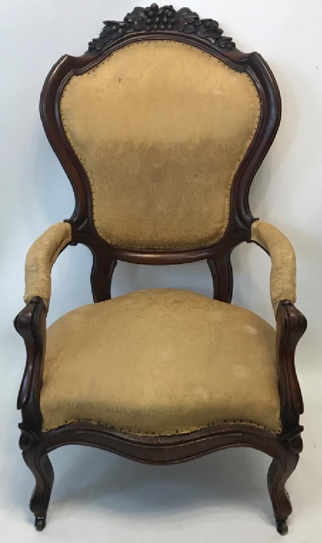 Antique 19th C American Victorian Large Armchair (1 of 10)