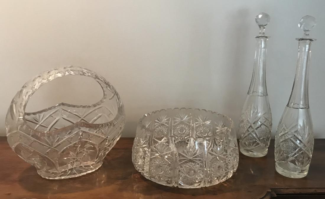 Collection of Cut Crystal & Glass Serving Items (1 of 2)